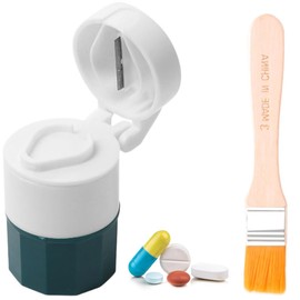 Tglia Pills for Multiple Pills with Brush, Tablet Breaker, Tablet Cutter for Small Pills and Large Pills for Travel