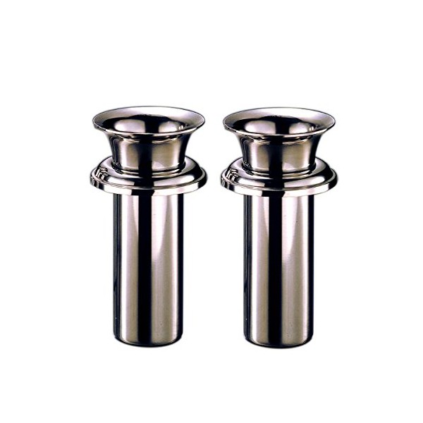 Grave Hanadate, High Quality Stainless Steel, Medium Insert, with Brim, Tube Diameter: 2.1 inches (54 mm), Set of 1 to 2 [W-54] (Small)