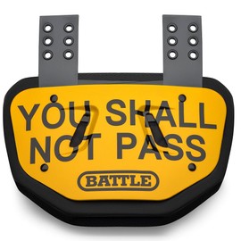 Battle Shall Not Pass Chrome Football Back Plate - Adult