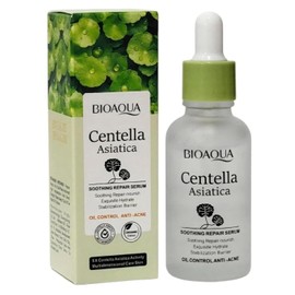 BIOAQUA Suero Facial Centella Asiática Calmante Reparador, Control de Aceite Anti-Acné, Hidratante, 30ml