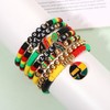 NVENF African Bracelets for Women Juneteenth Bracelets Stackable African Vinyl