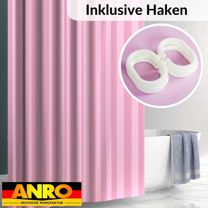 ANRO Shower Curtain Bath Curtain Shower Curtains Washable with Shower