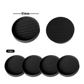 Bdfgh 4Pcs Rubber Castor Cups 2'', Carpet Protector Cups Rubber Feet Non Slip Furniture Pads, Anti-Slip Furniture Coasters Protector Cups Stoppers for Carpet Sofa Feet, Protectors for Wooden Floors