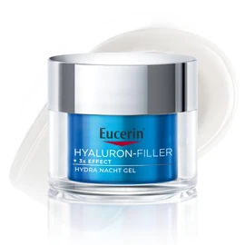 Eucerin Hyaluronic Filler + 3 x Effect Hydra Night Gel 50 ml, Night Cream with Hyaluronic Acid Provides 72 Hours of Moisture, Face Care Reduces Wrinkles and Regenerates Skin During Sleep