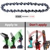 FIFCHALL [4 Pieces] 4 Inch Mini Chainsaw Chain, 4 Inch