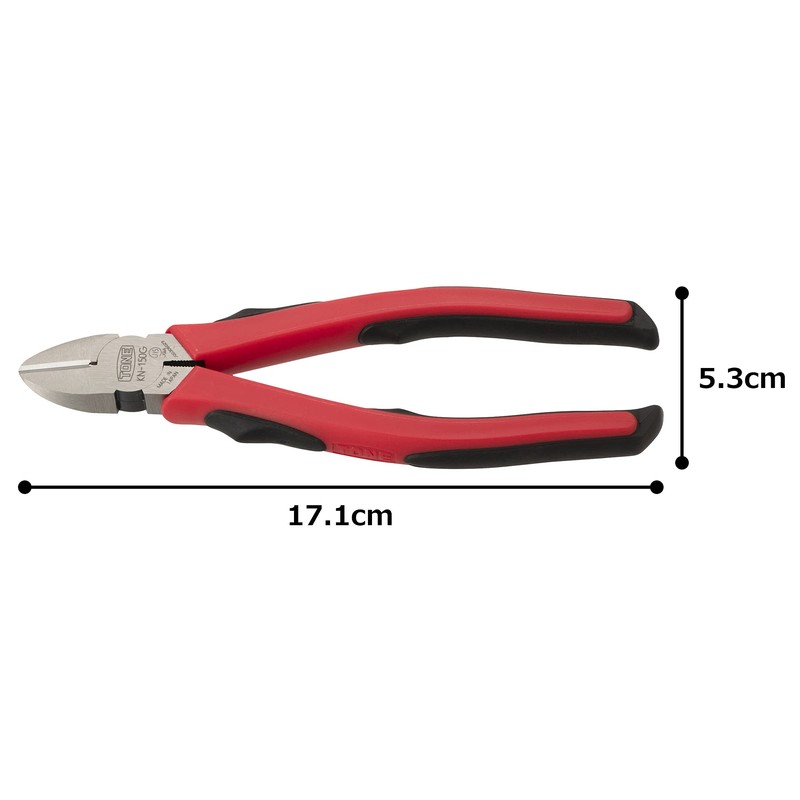 Tone HPKN-150G Strong Nipper (Master Grip Type), Plastic, Red, Total