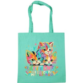 Hippowarehouse My Kittens Are My Friends Gift For Him Her Daughter Son Dad Mum Tote Shopping Gym Beach Bag 42cm x38cm, 10 litres