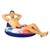 Poolcandy Stars & Stripes RealPrint Inflatable River Tube with Back