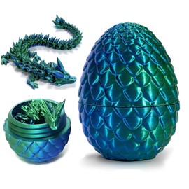SINSEN 3D Dragon in Egg Dragon Egg with Dragon inside Flexible Joints Dragon Egg Toy Articulated Dragon Crystal Dragon Home Office Decor Executive Desk Toys Gift for Kids Boys Girls