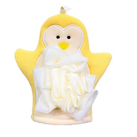 Scrubbing Gloves for Body - Cute Cartoon Hand Scrub Gloves | Elastic Shower Mitten, Rich Foaming Towel, Loofah Sponge for Home School Dorm