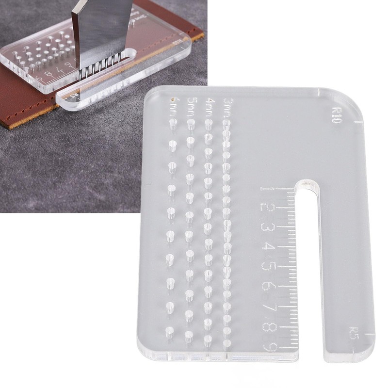 Leather Stitching Punch Aid Plate Multi Functional 4 mm Thick