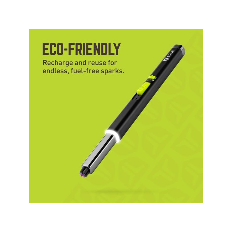 True Plasma Lighter Wand - USB-C Rechargeable, Flameless, Fuel-Free, Durable