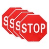 M METERXITY 4-Pack Stop Sign 12x12 Inch Aluminum Reflective Street