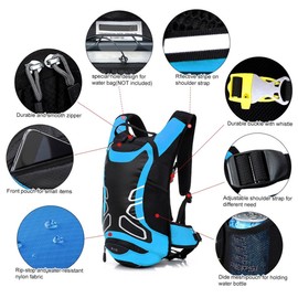 12L Waterproof Cycle Bicycle Bike Shoulder Backpack Ultralight Sport Outdoor Riding Travel Mountaineering Hydration Water Bag