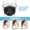 YJIAKA Black Disposable Face Masks 4 Layers Protection 50Pcs, Breathable