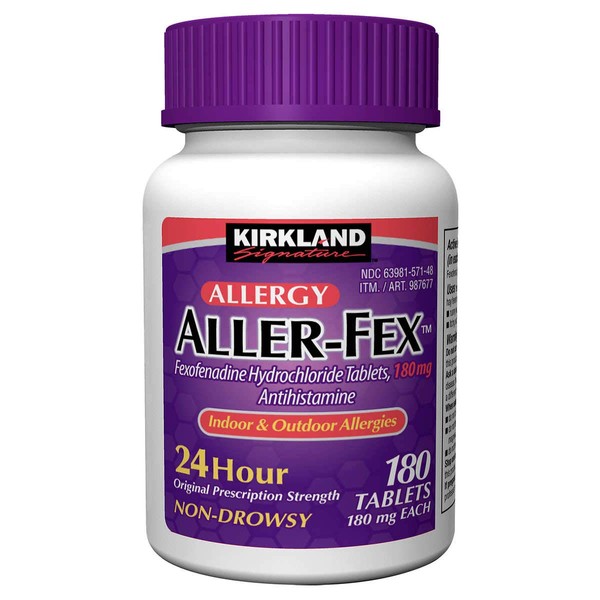 Kirkland Signature Aller-Fex, 180 mg, 2 Pack (180 Tablets)