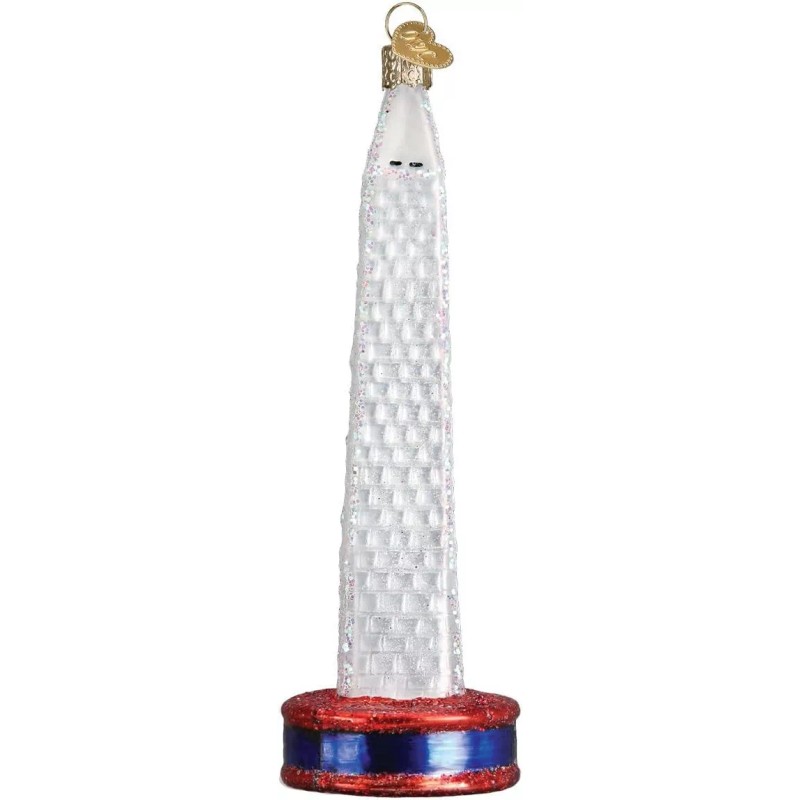 OLD WORLD CHRISTMAS WASHINGTON MONUMENT GLASS CHRISTMAS ORNAMENT 20093
