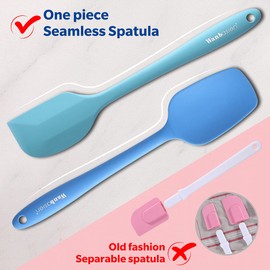 Wanbasion 5 Piece Premium Silicone Spatula Set Heat Resistant, Colorful Rubber Baking Spatula Set, Kitchen Spatula Set Dishwasher Safe for Nonstick Cookware Cooking Mixing Multicolor-6