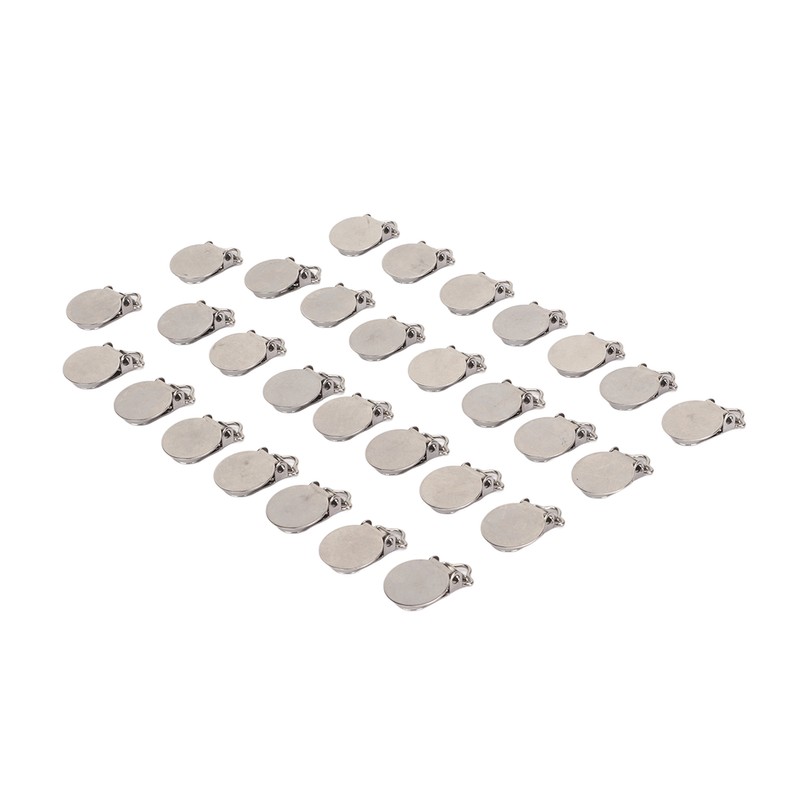 30pcs Metal Round Pacifier Clips for Toddler Rust Prevention Electroplated