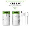 8 Pack CR2 Battery,Rechargeable CR2 Batteries,3.7v CR2 Lithium Batteries, USB