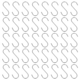 PH PandaHall 60 Stück 304 S Förmige Haken Aus Edelstahl Kleine S Haken Kleiderhaken Für Die Küche Zum Aufhängen von Kleidung Taschen Handtüchern Pflanzen Schmuck 41x28mm