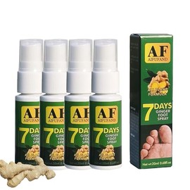 7 Days Ginger Foot Spray - Odor Control & Callus Care, Natural Ginger Nail Treatment & Tea Tree Formula for Healthy Feet, Fresh & Revitalizing, 20ml (4 WEEK, Original)