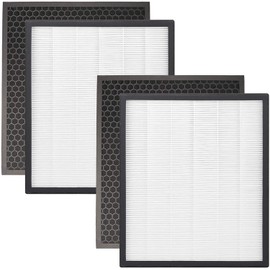 Smilyan LV-PUR131 Filter Replacement Compatible with LEVOIT LV-PUR131, LV-PUR131S, LV-PUR131-RF Air Purifier, 2 Pack Filters with 2-Pack Pre-filters