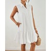 Bsubseach Womens Casual Summer Dresses Sleeveless Linen Bubble Mini Short