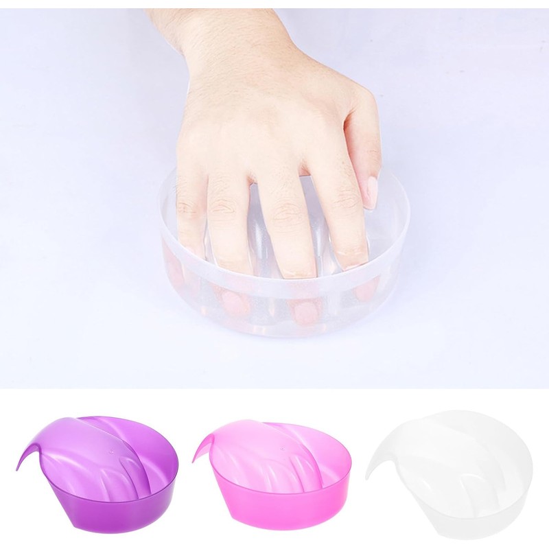 3 Piezas Cuenco de Remojo para Manicura de Herramienta de