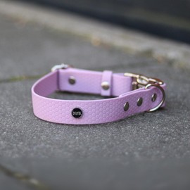 BURA Waterproof Dog Collar - Odour-Inhibiting, Easy to Clean, Durable, Allergy Friendly, Adjustable, Modern Design - Ideal for Everyday and Outdoor Activities (Lilac, L)