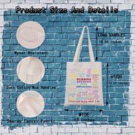 MNIGIU Nursing Student Tote Bag Nurse Gift Medical Student Graduation Gift Inspirational Gift for Nursing School Students (Nursing Student Tote)