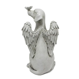 Garden Resin Statue Butterfly Angel Dog Sculpture Pet Dog Memorial Statue for Outdoor Garden Yard Decor
