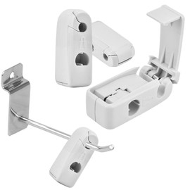 Durable, Sturdy Goods Protection Security EAS Lock, 10-Piece EAS System Hook Lock for Shops and Supermarkets (White, Locks and Accessories)