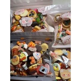 5 oz Mix Flat Back Food DIY Craft Charms For Jewelry-Hair Ties-Magnets & More