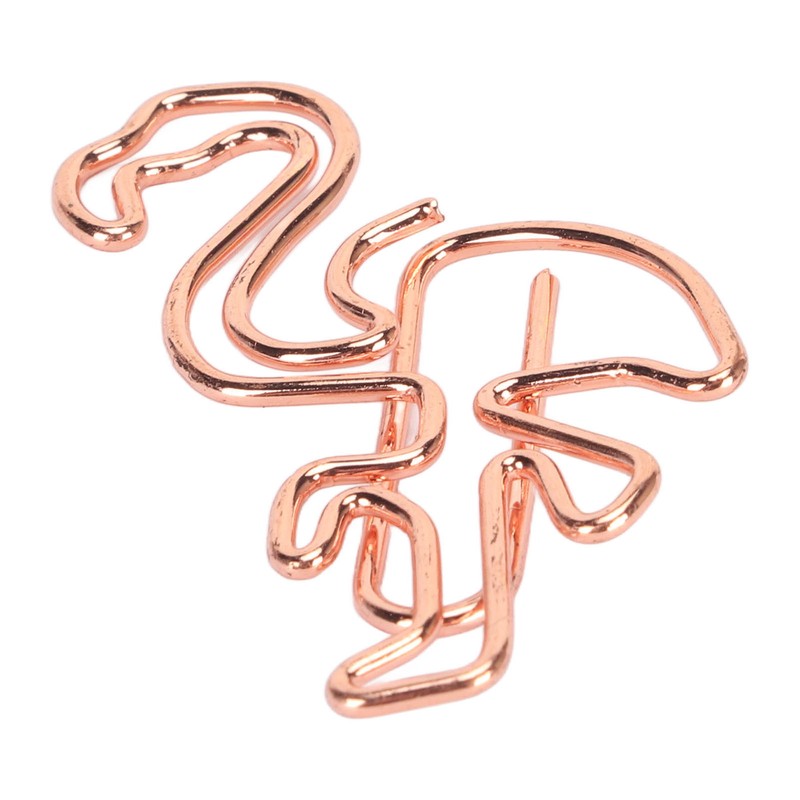 100pcs Flamingo Paper Clip Cute Animal Shape File Note Page