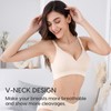 Vinfact 3 Pack Nursing Bras for Breastfeeding Seamless V Neck