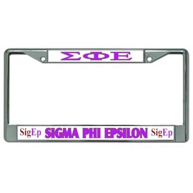 Sigma Phi Epsilon Chrome License Plate Frame