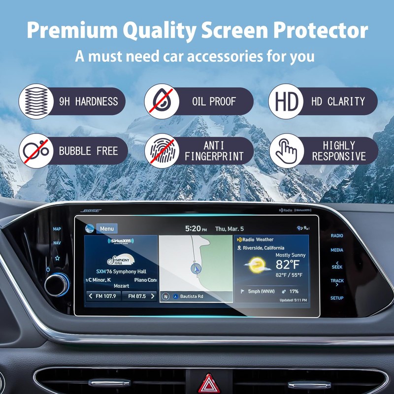 ZCLINKO for 2020-2023 Hyundai Sonata Screen Protector 10.25Inch 2023 Sonata