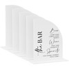 JINMURY 5 Pack White Half Arch Acrylic Sign with Stand