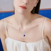 Celtic Knot Blue Necklace 925 Sterling Silver Good Luck Irish