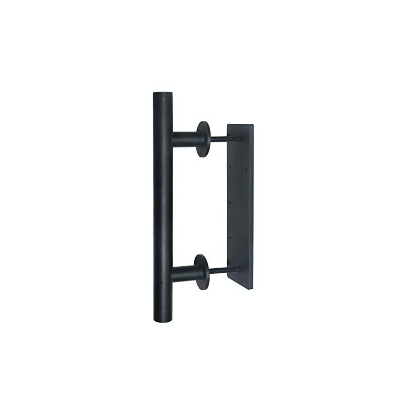 Delaney Hardware BD0804 Black Barn Door Handle Set, Black Barn