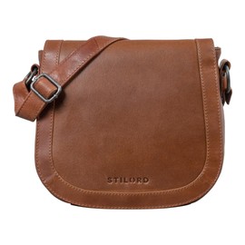 STILORD 'Diana' Handbag Women's Leather Brown Elegant Shoulder Bag Women Small Bag Shoulder Bag Crossbody Bag Evening Bag Vintage Genuine Leather, Toretto - Dark Brown, S, shoulder bag
