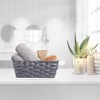 EHC Multipurpose Small Woven Storage Hamper Basket, Grey, Ideal For