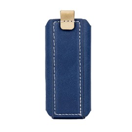 MITER CASE for FiiO BTR15, Handmade Italy Artificial PU Leather Cover with Necklace Cord for BTR-15 (Navy)