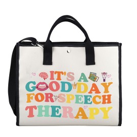 LEVLO Speech Therapy Tote Bag Speech Therapist Gift Slp Speech Therapist Tote Bag Speech Language Pathologist Tote Bag (GOOD DAY FOR speech tote bag uk)