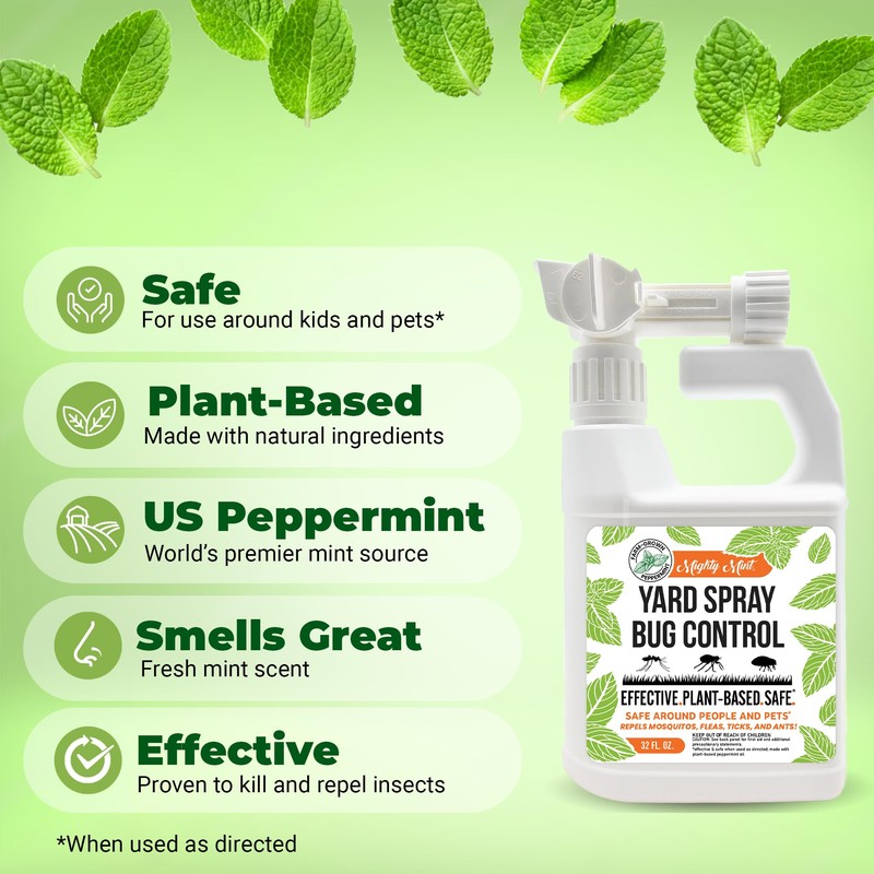 Mighty Mint Peppermint Oil Lawn & Yard Bug Control Spray