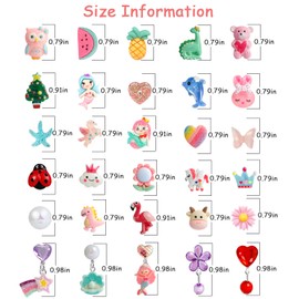 DEVIENG Clip On Earrings Hypoallergenic Suitable for 4-12 Years Old Kids Cute Little Clip On Earrings Jewelry Gift Set One Size Resin No Gemstone, Resin, No Gemstone