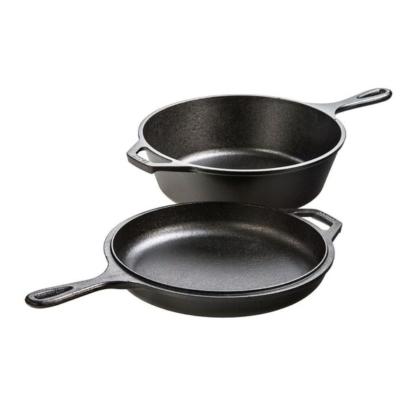 Lodge Combo Cooker Cast Iron, 10.25", Black