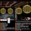 2 Pack Christmas Ball Light, 12IN Foldable Metal Sphere Lights,