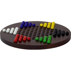 Dark Maple Chinese Checkers - Made in USA